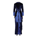 Titanic Rose Blue Velvet Gown Outfit Cosplay Costume