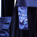 Titanic Rose Blue Velvet Gown Outfit Cosplay Costume