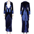 Titanic Rose Blue Velvet Gown Outfit Cosplay Costume