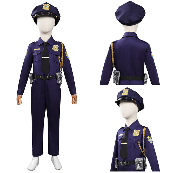 Kids Children 2022 Nick Cosplay Costume Police Uniform Outfits Halloween Carnival Suit