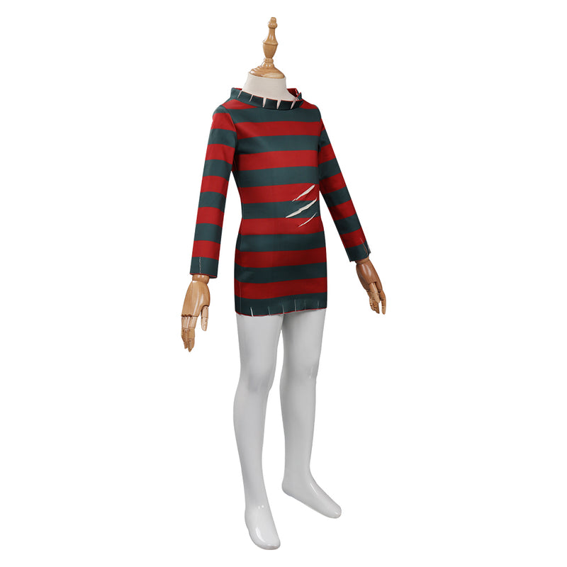 Kids Children A Nightmare On Elm Street:Freddy Krueger Cosplay Costume Girls Dress Outfits Halloween Carnival Costume