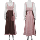 Women Medieval Dress Vintage Renaissance Cosplay Costume Tie Up Dress Halloween Carnival Suit