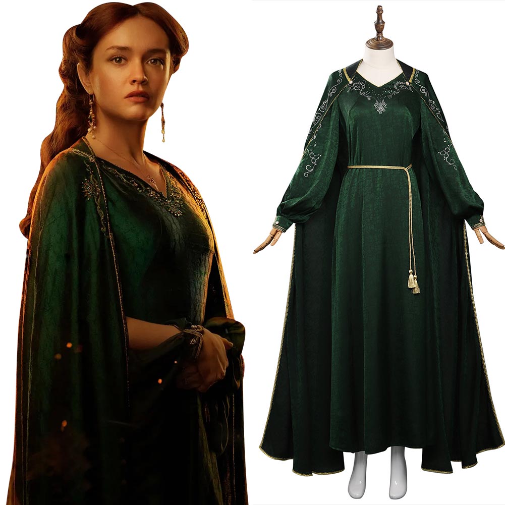 House of the Dragon Alicent Hightower Cosplay Costume Dress Outfits Ha