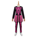 Kids Children Skull Cosplay Costume Outfits Halloween Carnival Suit
