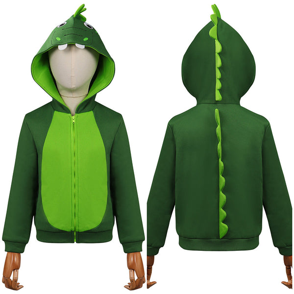green dinosaur hoodie dress Kids Children Little Cosplay Masquerade Halloween Carnival Suit Holiday flower girl dresses