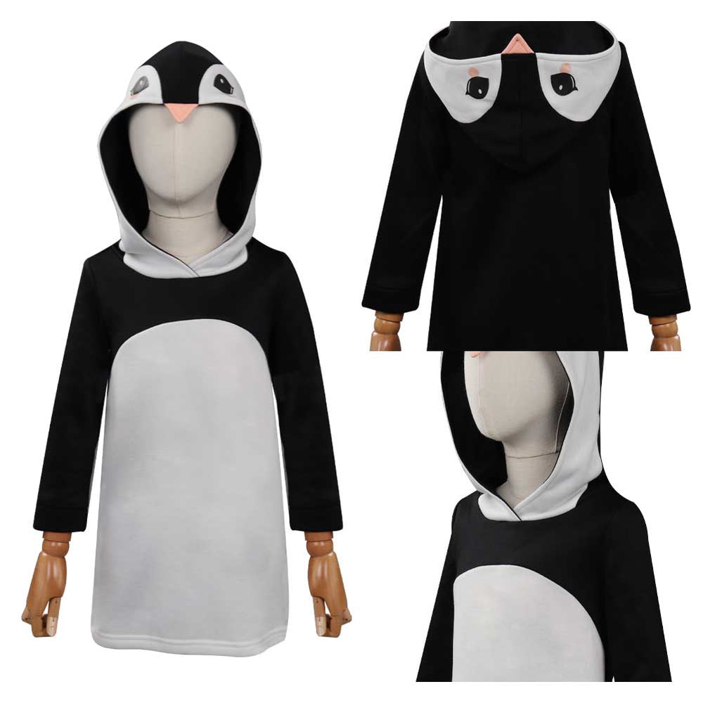 Kids Little Penguin Hoodie Cosplay Costume Outfits Halloween Carnival