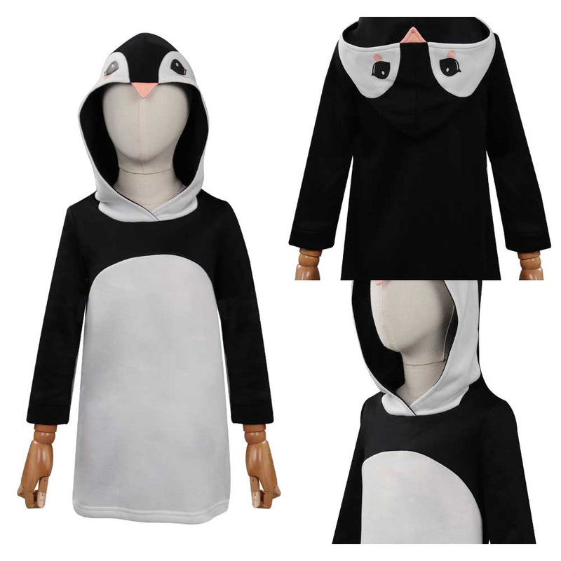 Kids Little Penguin Hoodie Cosplay Costume Outfits Halloween Carnival Suit