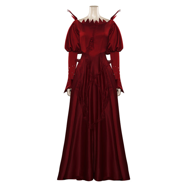 Disenchanted Giselle Cosplay Costume Red Party Dress Outfits Halloween Carnival Suit