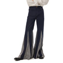 1970s Retro Vintage Disco Mid Waist Bell Bottom Super Flares Long Pants Halloween Carnival Suit