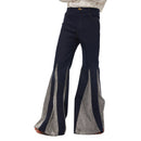 1970s Retro Vintage Disco Mid Waist Bell Bottom Super Flares Long Pants Halloween Carnival Suit