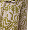 1970s Retro Vintage Disco Mid Waist Bell Bottom Super Flares  Printed Long Pants