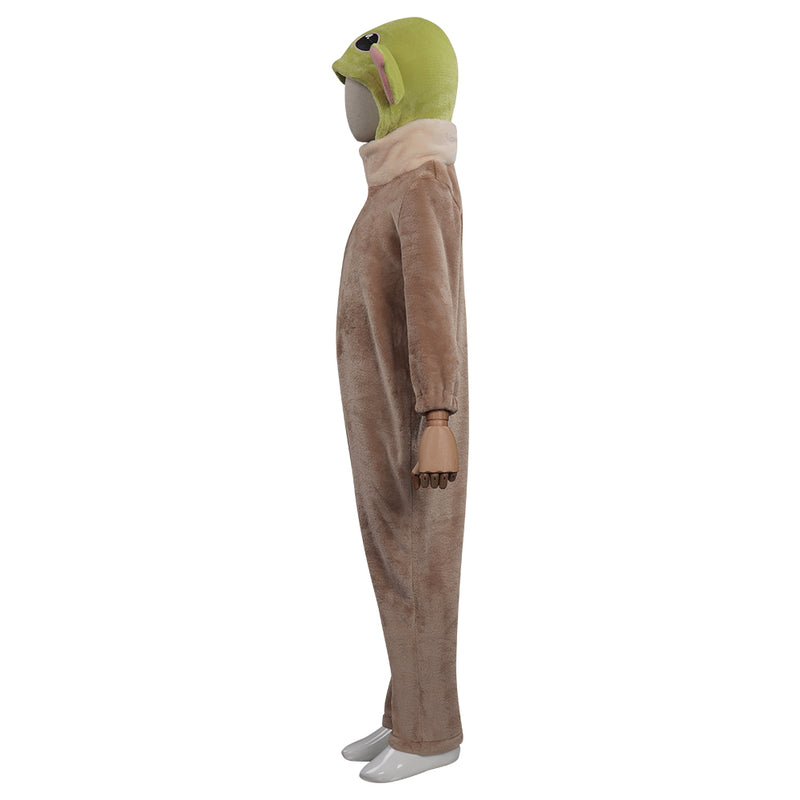 The Mando Baby Yoda Jumpsuit Sleepwear Cosplay Costume for Kids Children