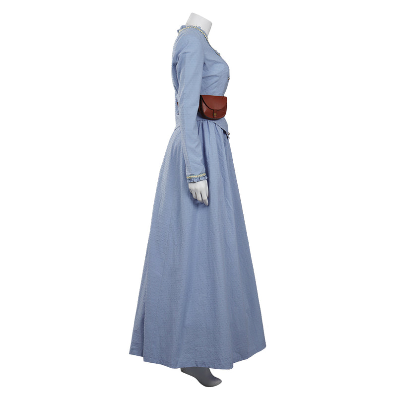 Westworld 2022 Dolores Abernathy Cosplay Costume Blue Vintage Dress Outfits Halloween Carnival Suit