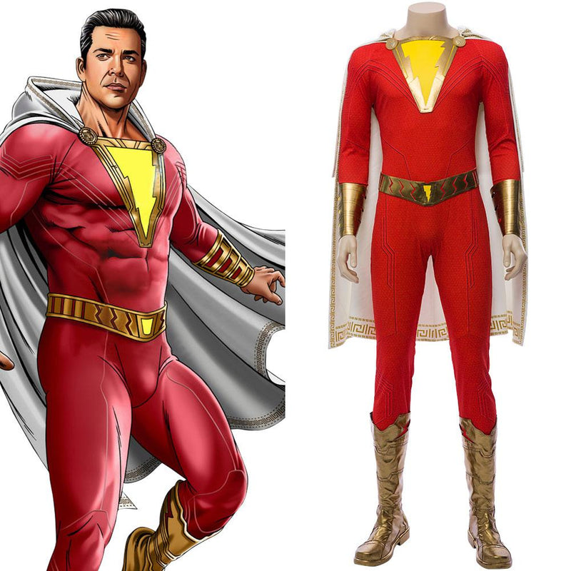 2019 Movie Shazam Billy Batson Outfit Cosplay Costume Version Two