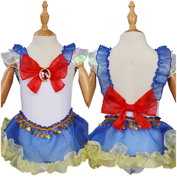 Kids Girls Sailor Moon Tsukino Usagi Original Designer Swimwear Cosplay Costume Jumpsuit Swimsuit-cossky®