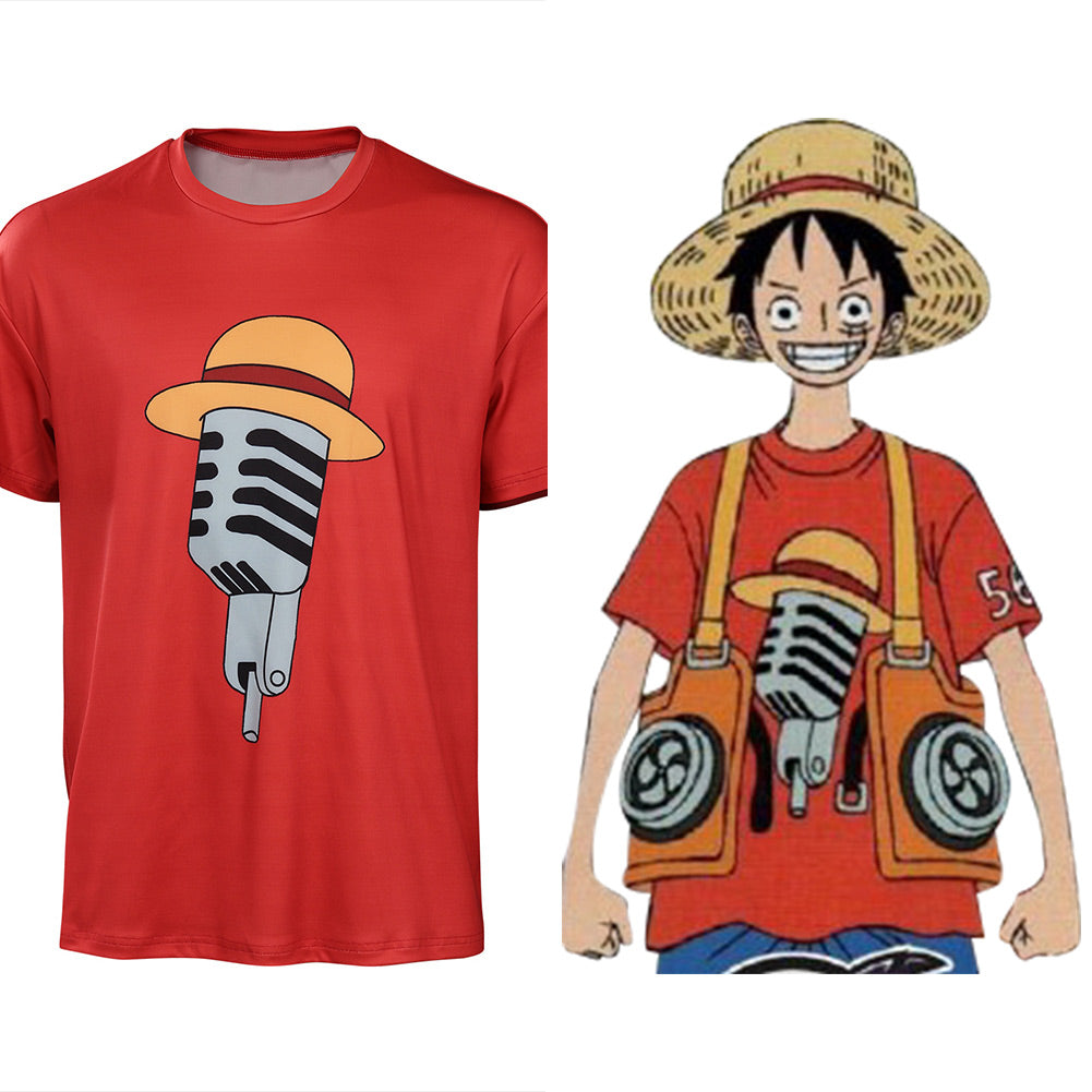 Monkey D. Luffy T-shirt Straw hat One Piece, T-shirt, hat, piracy