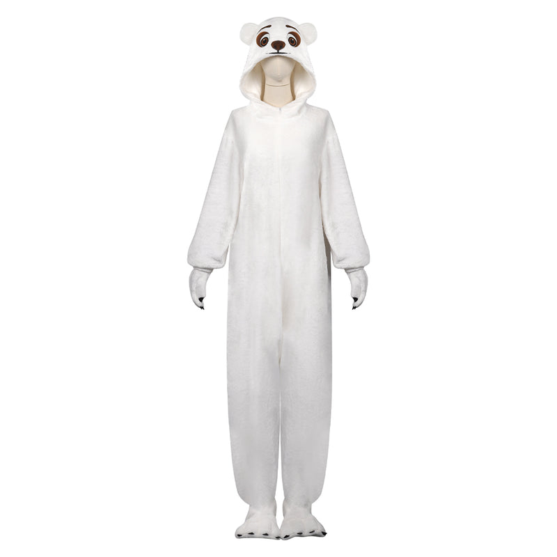 Zootopia+ Polar Bear Cosplay Costume Jumpsuit Pajamas Sleepwear Halloween Carnival Suit