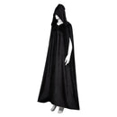 Witch Wizard Wizard Robe Cosplay Costume Black Short Sleeve Hooded Cloak Outfits