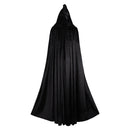 Witch Wizard Wizard Robe Cosplay Costume Black Short Sleeve Hooded Cloak Outfits