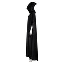 Witch Wizard Wizard Robe Cosplay Costume Black Short Sleeve Hooded Cloak Outfits