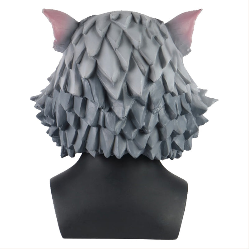 Hashibira Inosuke Latex Helmet Cosplay Accessories