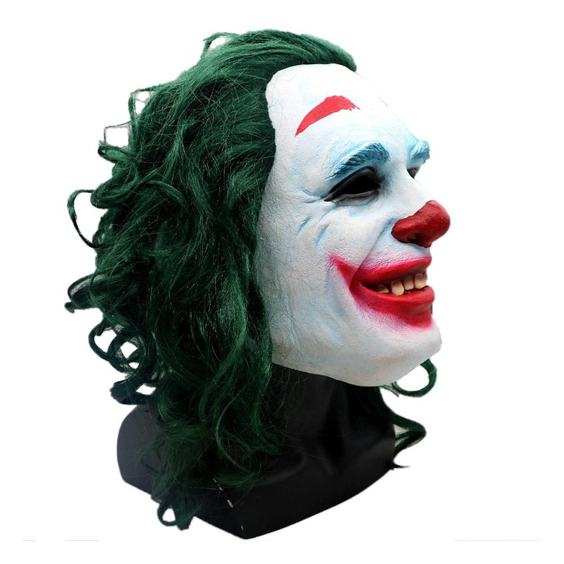 Joker Green Hair Mask Cosplay Clown Full Face Halloween Props