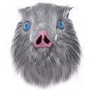 Hashibira Inosuke Latex Helmet With Hair Cosplay Accessories