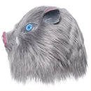 Hashibira Inosuke Latex Helmet With Hair Cosplay Accessories