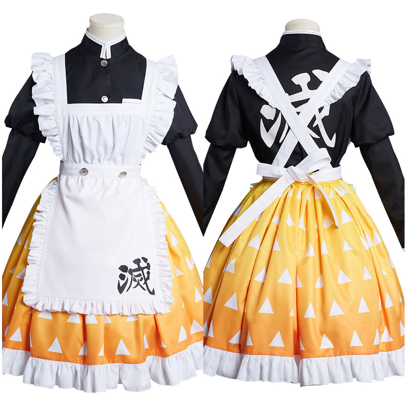 Agatsuma Zenitsu Maid Dress Re-creation Design Cosplay Costume