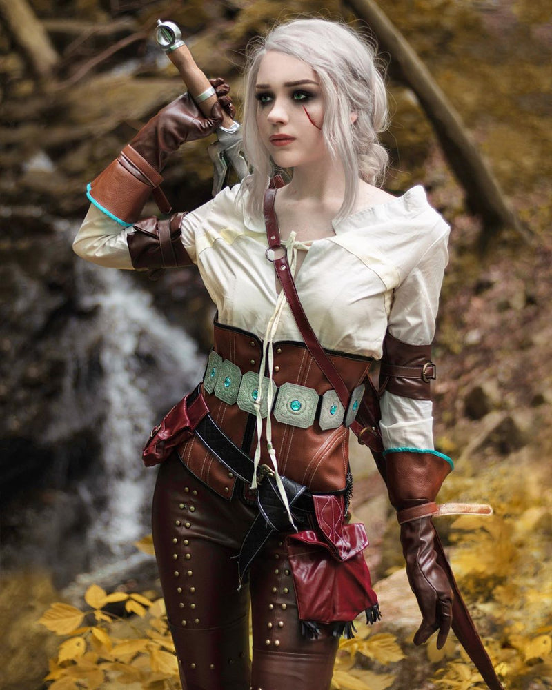 The Witcher 3 Wild Hunt Ciri Cirilla Fiona Elen Riannon Cosplay Costume