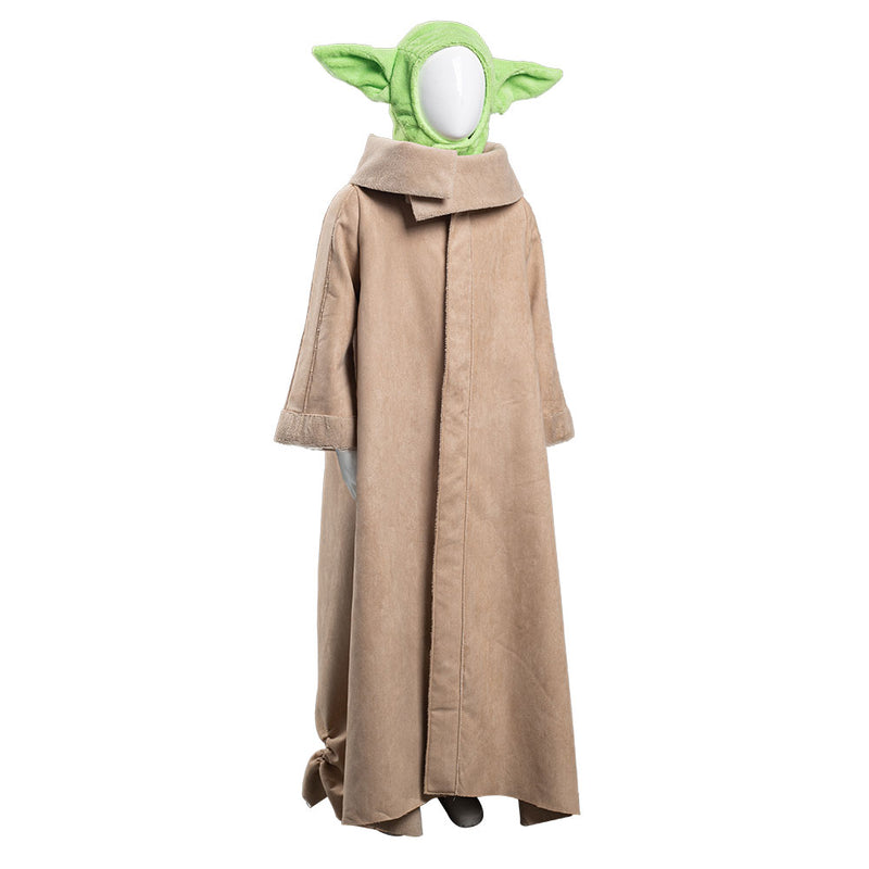 Baby Yoda Robe Hat Outfits Halloween Carnival Suit Cosplay Costume For Kids