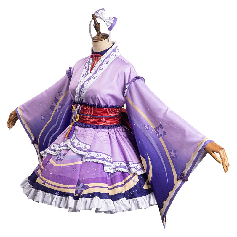 Genshin Impact Raiden Shogun Lolita Cosplay Costume Outfits Halloween Carnival Party Suit