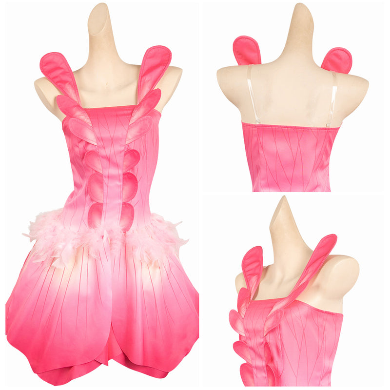 2005 Doll Fairytopia Movie Elina Pink Dress Halloween Party Carnival Cosplay Costume
