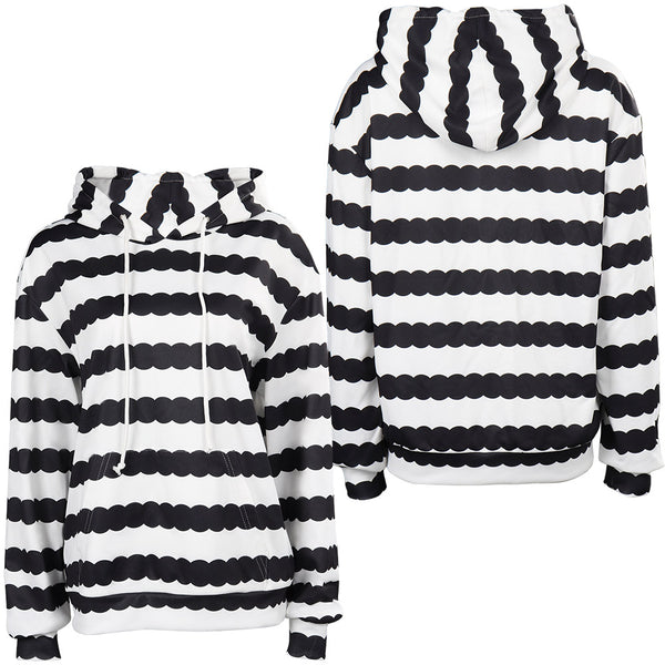 2023 Doll Movie Ken Black and White Striped Sweatshirt Hoodie Pullover Outfits Party Carnival Halloween Cosplay Costume