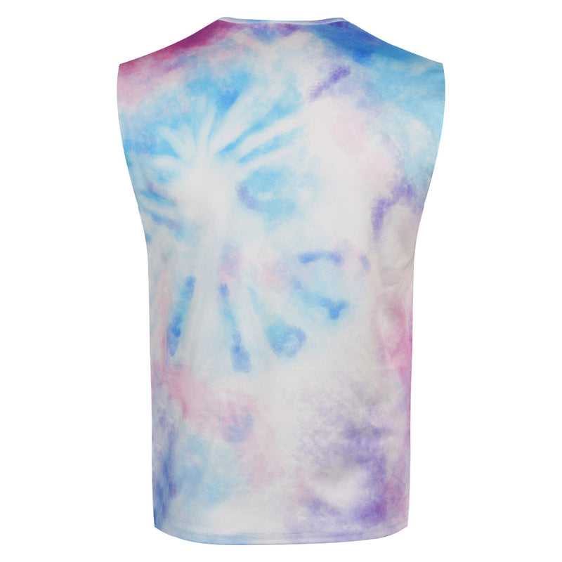 2023 Doll Movie Ken Role Playing  Tie-dye Vest Men Adult Summer Casual Sleeveless T Shirt Party Carnival Halloween Cosplay Costume