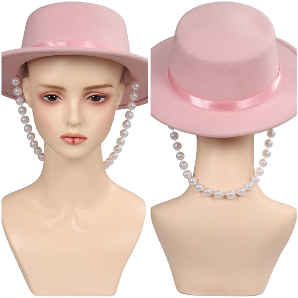 2023 Doll Movie Ken Women Hat Cap With Pearl Design Party Carnival Halloween Cosplay Costume Accessories