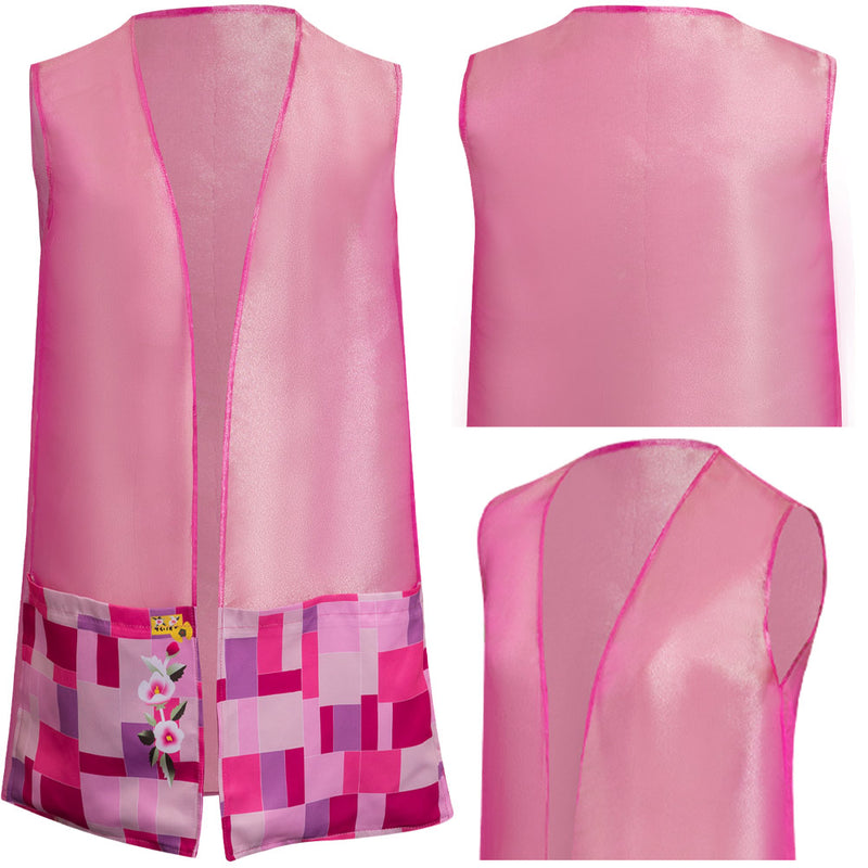 2023 Doll Movie Pink Vest Women Party Carnival Halloween Cosplay Costume
