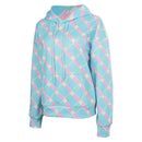 2023 Doll Movie Women Blue Plaid Hoodie Fashion Collocation Party Carnival Halloween Cosplay Costume