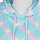 2023 Doll Movie Women Blue Plaid Hoodie Fashion Collocation Party Carnival Halloween Cosplay Costume