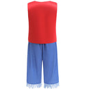 2023 TV One Piece Luffy Kids Children Shirt Outfits Party Carnival Halloween Cosplay Costume