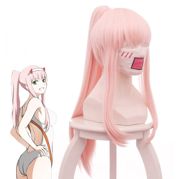 Zero Two ponytail Cosplay Wig Pink