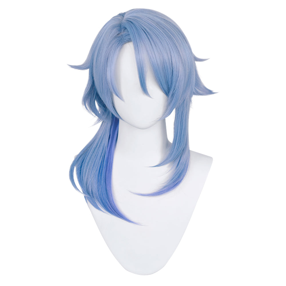 Wigs Short Fluffy Spiky Hair Wig Anime Wigs- Kamisato Ayato Cosplay Wig Tutorial ] Kamisato Ayato - Genshin Impact by  main image 4