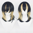 Haitani Ran Cosplay Wig Black Golden Hair Halloween Party Props