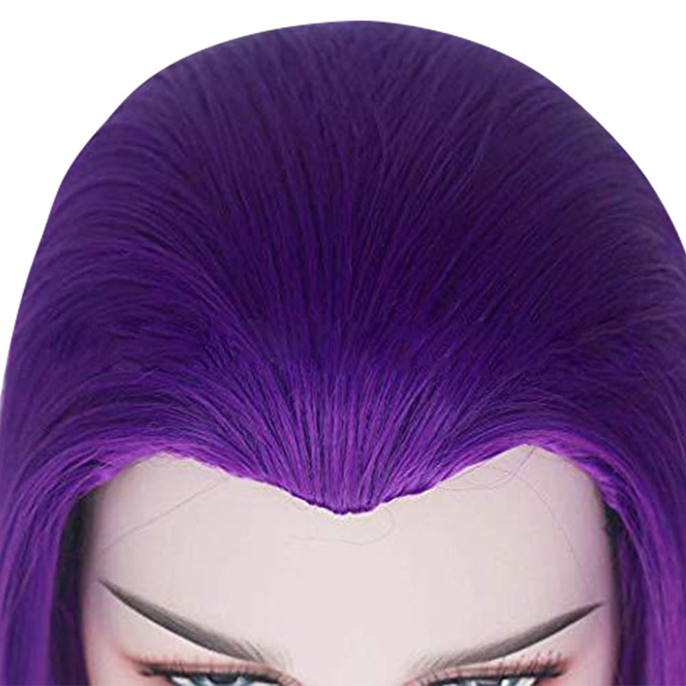 Teen Titans Raven Cosplay Wig Heat Resistant Synthetic Hair Carnival H