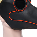 Plague Doctor Halloween Medieval Doctor Schnabel Glowing Latex Face Cover