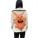 Orange Cosplay Plush Backpack 3D Print School Bag School Bag Rucksack for Men Women