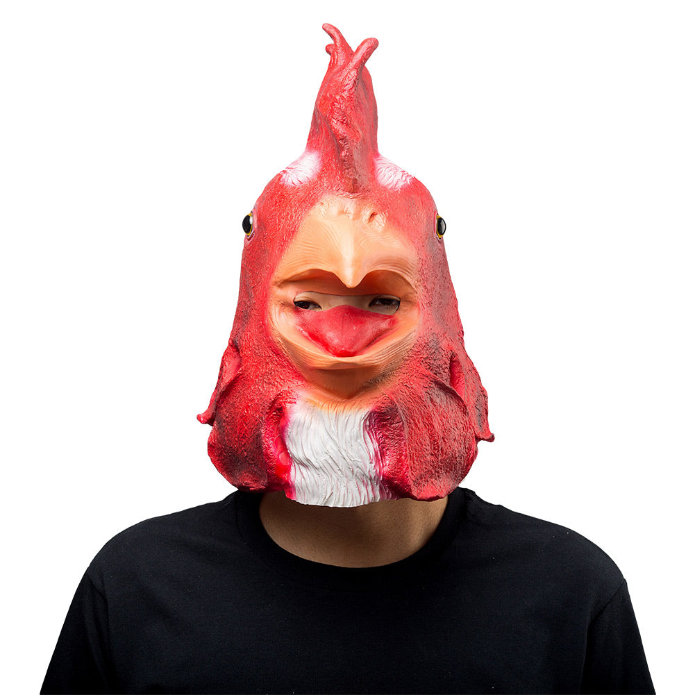 Big Cock Helmet Halloween Animal Latex Helmet Full Face Adult Cosplay