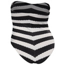 Barbie Kids Girls Black and White Striped Swimsuit Outfits Halloween Carnival Cosplay Costume