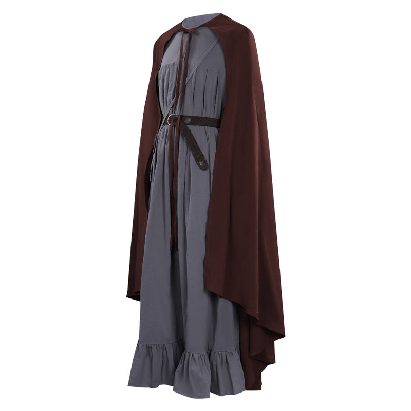 Gandalf Black Long Robe Cloak Outfits Halloween Carnival Suit Cosplay Costume