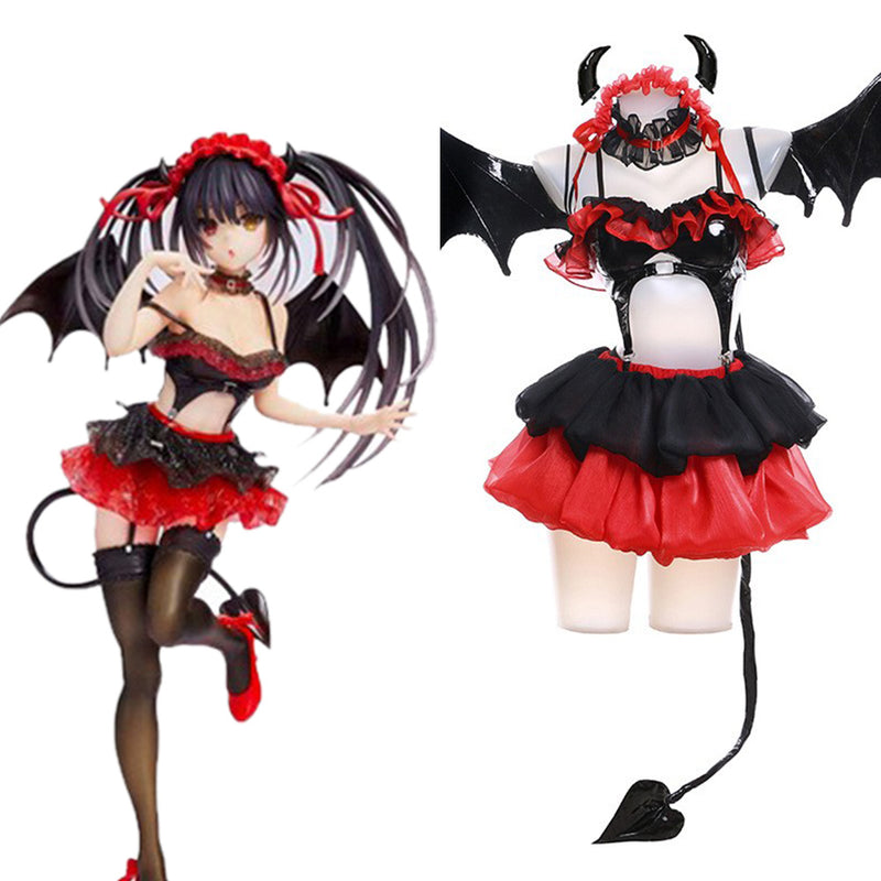 Date A Live Tokisaki Kurumi Nightmare Cosplay Costume Outfits Halloween Carnival Suit